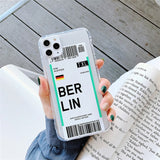 Paraíba Series - World Cities Plane Ticket Cases for iPhone